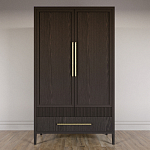 Шкаф платяной Primo с выдвижными ящиками шпон Темный орех варинант исполнения - 2 | Loft Concept в Брянске