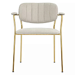 Стул Singer Chair с подлокотниками серый на золотистых ножках варинант исполнения - 1 | Loft Concept в Брянске