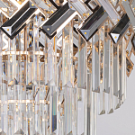 Люстра многоярусная с переплетенными металлическими элементами черного и золотого цвета и прозрачными хрустальными подвесками Empire Chandelier Crystal варинант исполнения - 4 | Loft Concept в Брянске