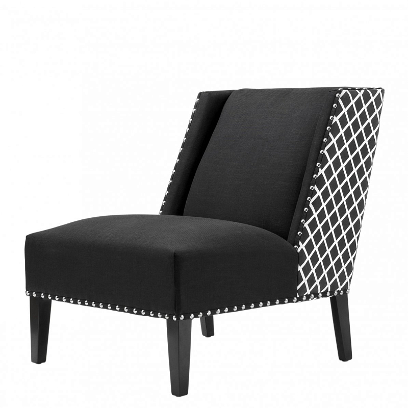 Кресло Eichholtz Chair Columbia Черно-белый Черный Кресло Eichholtz Chair Columbia Черно-белый Черный в Брянске | Loft Concept