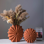 Ваза керамическая в виде круглой терракотовой морской раковины Galapagos варинант исполнения - 2 | Loft Concept в Брянске