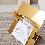 Дизайнерский журнальный стол фигурный золотого цвета Ufuri варинант исполнения - 2 | Loft Concept в Брянске