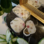 Шкатулка из эпоксидной смолы с цветами белая Epoxy Resin Rectangular Box White варинант исполнения - 5 | Loft Concept в Брянске