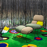 Дизайнерское разноцветное кресло на металлическом каркасе с подставкой для ног Poltronova Plasma Armchair варинант исполнения - 17 | Loft Concept в Брянске