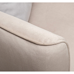 Диван двухместный раскладной светло-серый с кантом Pride варинант исполнения - 6 | Loft Concept в Брянске