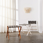 Настенный светильник с подвесками из деревянных бусин молочного цвета Wooden Beads Wall Lamp варинант исполнения - 2 | Loft Concept в Брянске