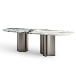 Стол обеденный мраморный с колоннами Marble Column Table варинант исполнения - 2 | Loft Concept в Брянске
