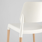 Пластиковый стул на ножках из массива бука Ferret White варинант исполнения - 7 | Loft Concept в Брянске