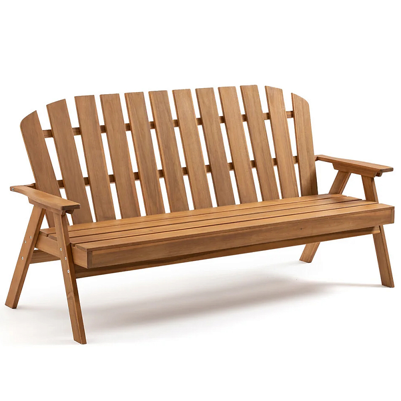 Садовая скамья из массива акации Ruth Wooden Bench Коричневый Садовая скамья из массива акации Ruth Wooden Bench Коричневый в Брянске | Loft Concept