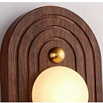 Настенный светильник с деревянным резным основанием Wood Wall Lamp варинант исполнения - 1 | Loft Concept в Брянске
