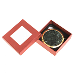 Зеркало карманное двухстороннее круглое из натурального камня Серафинит в подарочной упаковке Gold Stone Mirrors варинант исполнения - 3 | Loft Concept в Брянске