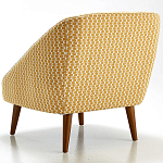 Кресло желтое с принтом Pauley Yellow Armchair варинант исполнения - 2 | Loft Concept в Брянске