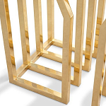 Консоль с чёрной столешницей и золотым фигурным основанием Cosmo варинант исполнения - 1 | Loft Concept в Брянске