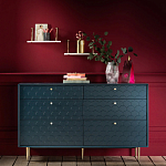 Комод с 6 выдвижными ящиками Scale Ornament Blue Chest of Drawers варинант исполнения - 6 | Loft Concept в Брянске
