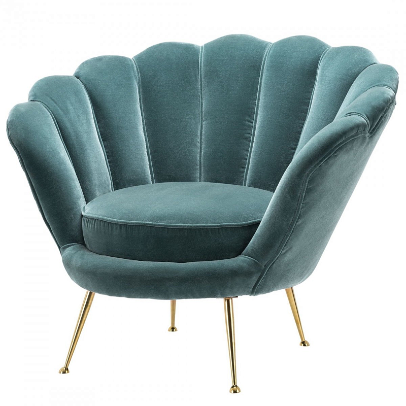Кресло Eichholtz Chair Trapezium Turquoise Бирюзовый Латунь Кресло Eichholtz Chair Trapezium Turquoise Бирюзовый Латунь в Брянске | Loft Concept