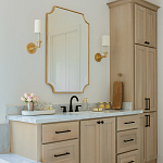 Зеркало в золотой деревянной раме Riviera варинант исполнения - 4 | Loft Concept в Брянске