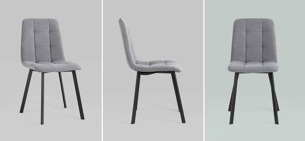 Стул NANCY S Chair Серый велюр Стул NANCY S Chair Серый велюр - Loft-Concept в Брянске