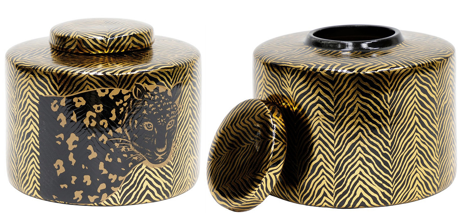 Ваза Leopard Vase black and gold 18 Ваза Leopard Vase black and gold 18 - Loft-Concept в Брянске