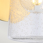 Бра цвета латунь с прозрачным цилиндрическим плафоном из пузырчатого стекла Kichler варинант исполнения - 5 | Loft Concept в Брянске