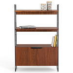 Стеллаж из стали и орехового дерева Derek Wood Rack варинант исполнения - 2 | Loft Concept в Брянске