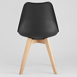 Стул с основой из пластика и мягким сиденьем Arvika Black варинант исполнения - 4 | Loft Concept в Брянске