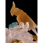 Люстра круглая на золотом каркасе с птичками и цветочным декором Miscellaneous herbs варинант исполнения - 3 | Loft Concept в Брянске