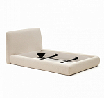 Кровать со съемным бежевым чехлом из ткани букле White Boucle Collection варинант исполнения - 2 | Loft Concept в Брянске