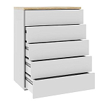 Комод с белым глянцевым фасадом с 5-ю ящиками Grace of Furniture  варинант исполнения - 2 | Loft Concept в Брянске