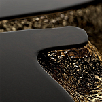 Дизайнерский журнальный стол круглый с декоративным расколом в центре стола Flaming варинант исполнения - 1 | Loft Concept в Брянске