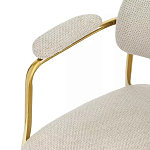 Стул Singer Chair с подлокотниками серый на золотистых ножках варинант исполнения - 6 | Loft Concept в Брянске