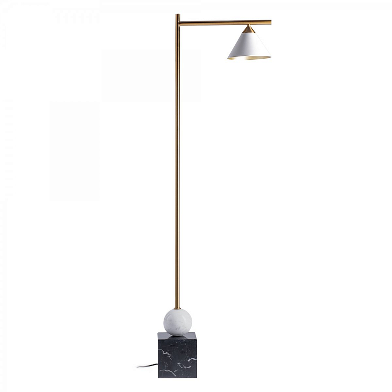 Торшер Kelly Wearstler CLEO FLOOR LAMP Белый Латунь Графит Торшер Kelly Wearstler CLEO FLOOR LAMP Белый Латунь Графит в Брянске | Loft Concept