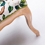 Банкетка из натурального бука золотистая с изображением птиц и цветов Blooming Birds варинант исполнения - 3 | Loft Concept в Брянске