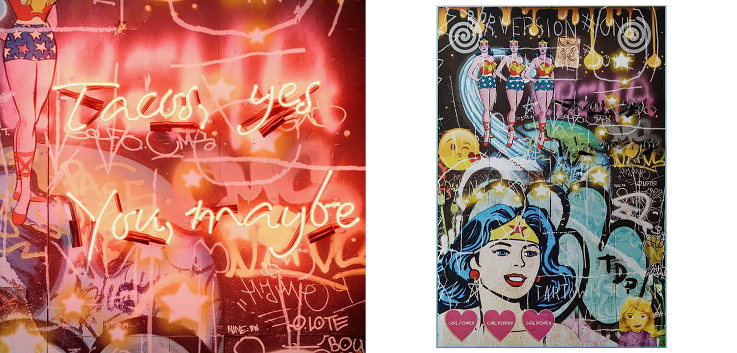 Дизайнерский Неоновый Постер Wonder Woman Дизайнерский Неоновый Постер Wonder Woman - Loft-Concept в Брянске
