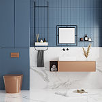 Настенное зеркало квадратной формы в черной металлической раме CORNER MIRROR BLACK варинант исполнения - 3 | Loft Concept в Брянске