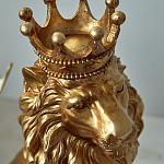 Статуэтка лев с детализированной гривой и изящной короной Lion Crown  варинант исполнения - 6 | Loft Concept в Брянске