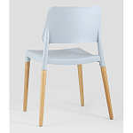 Пластиковый стул на ножках из массива бука Ferret Grey-Blue варинант исполнения - 4 | Loft Concept в Брянске
