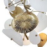 Подвесной светильник с белыми и золотистыми цветами Dahlia Flowers Lamp варинант исполнения - 4 | Loft Concept в Брянске