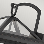 Настенный фонарь черного цвета с прозрачным стеклянным плафоном трапециевидной формы Hinkley варинант исполнения - 2 | Loft Concept в Брянске