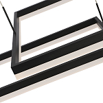 Подвесной светильник светодиодный с 2-мя черными прямоугольными плафонами из алюминия и акрила с пультом для регулировки света Smeragde Light Black варинант исполнения - 3 | Loft Concept в Брянске