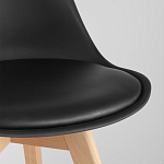 Стул с основой из пластика и мягким сиденьем Arvika Black варинант исполнения - 7 | Loft Concept в Брянске