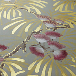 Обои ручная роспись Silk Tree Colourway SC-80 on Pale Grey dyed silk варинант исполнения - 2 | Loft Concept в Брянске