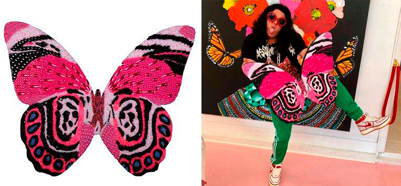 Картина "Pink and Black Mini Butterfly Cut Out" Картина "Pink and Black Mini Butterfly Cut Out" - Loft-Concept в Брянске
