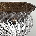 Потолочный светильник с чашеобразным плафоном из толстого волнообразного стекла и широким узорчатым основанием Hinkley варинант исполнения - 10 | Loft Concept в Брянске