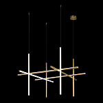 Люстра с 6-ю цилиндрическими плафонами на тонких тросах Trumpet tube варинант исполнения - 3 | Loft Concept в Брянске