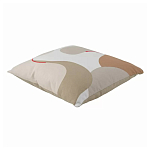 Подушка декоративная хлопковая бежевого цвета с абстрактным принтом Elysian Flow Sand варинант исполнения - 1 | Loft Concept в Брянске