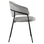 Серый стул с обивкой из искусственной замши Alexis варинант исполнения - 3 | Loft Concept в Брянске