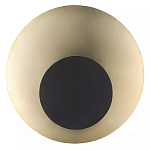 Бра круглое в сочетании золотистого и чёрного цвета Round Sconce Gold and Black варинант исполнения - 1 | Loft Concept в Брянске