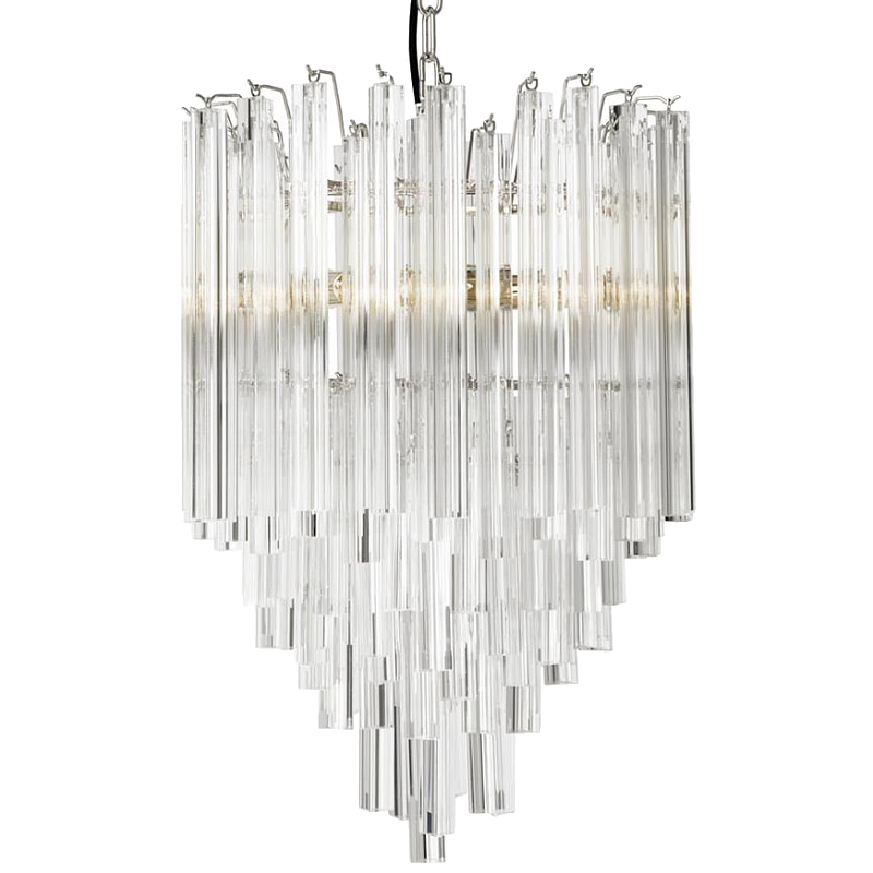 Люстра Chandelier Salerno Clear Никель Прозрачный (Transparent) Люстра Chandelier Salerno Clear Никель Прозрачный (Transparent) в Брянске | Loft Concept
