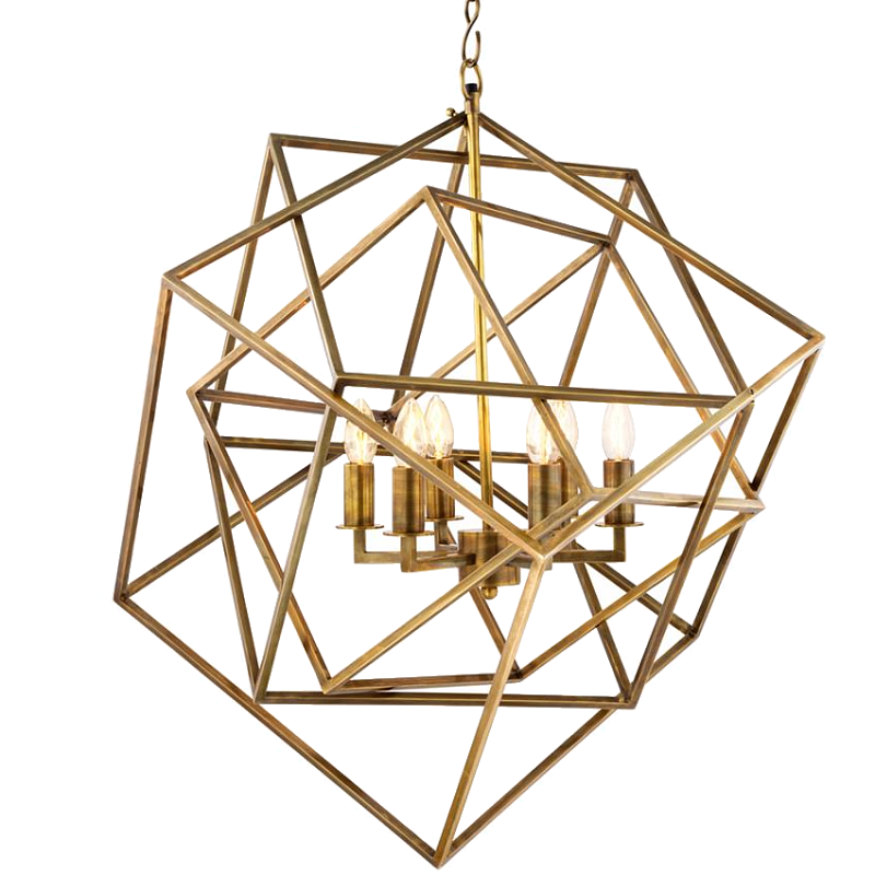 Люстра Lantern Matrix Brass Латунь Люстра Lantern Matrix Brass Латунь в Брянске | Loft Concept