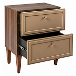 Тумба прикроватная бежевая из массива бука с 2-мя ящиками Wenge Light варинант исполнения - 4 | Loft Concept в Брянске